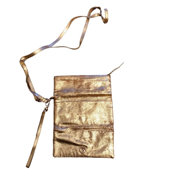 OROTON Glittery Gold Womens Clutch Bag - Picture 7 of 9